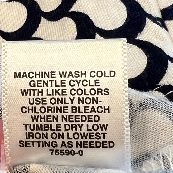 Liz Claiborne Sleeveless Navy & White Drawstring Belt Dress, Size Petite L - Picture 11 of 11